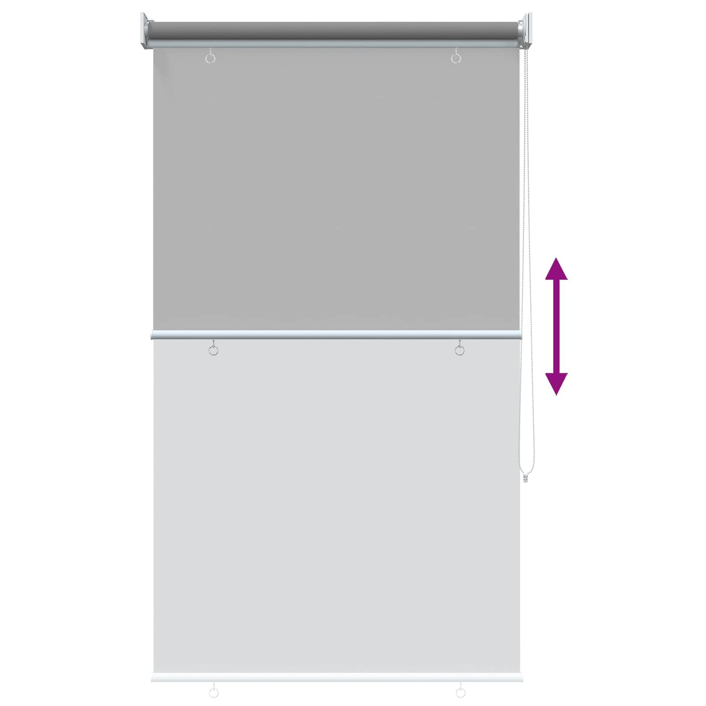 Outdoor Roller Blind UV Protection Light Grey Polyester