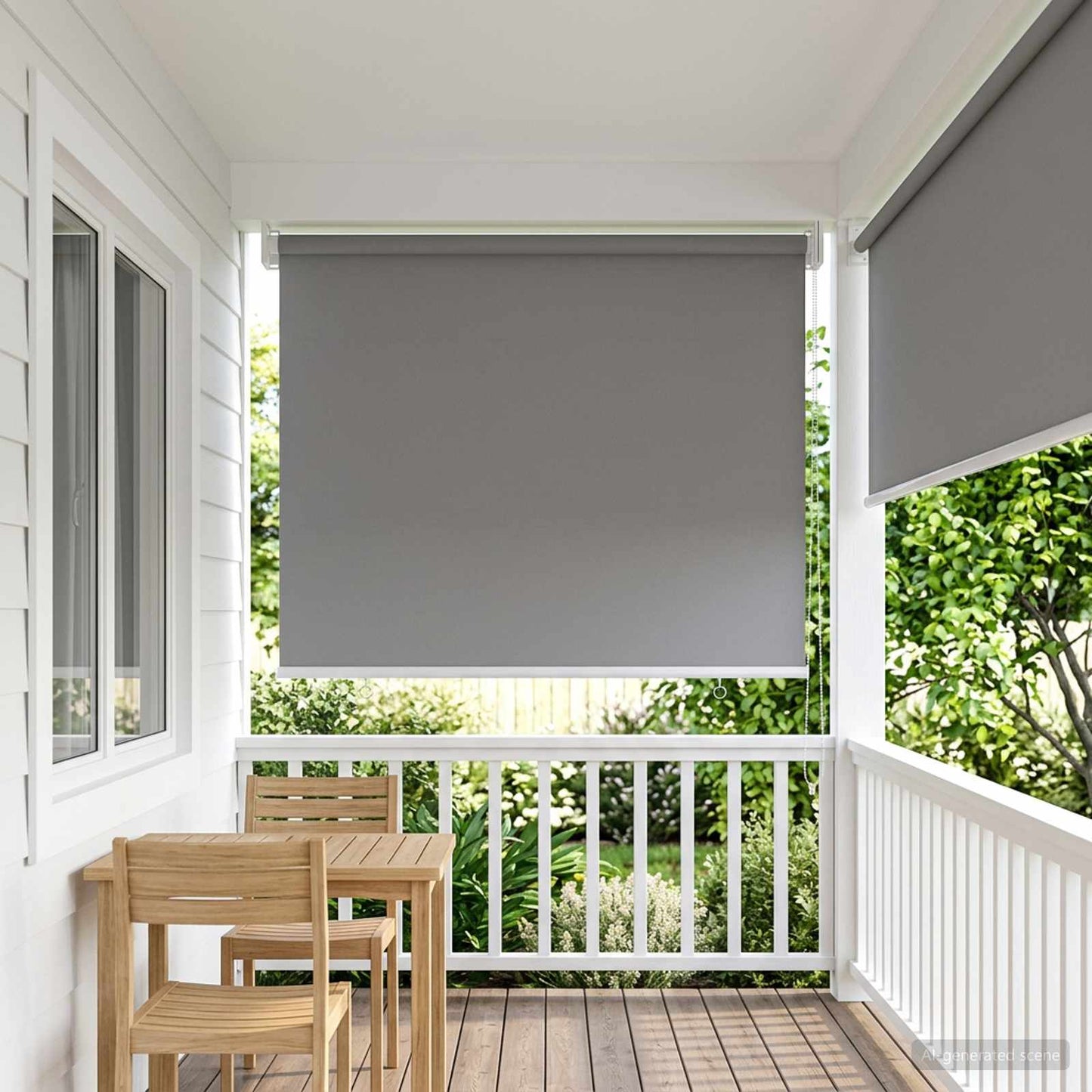 Roller Blind UV Protection Light Grey 80 x 140 cm Polyester