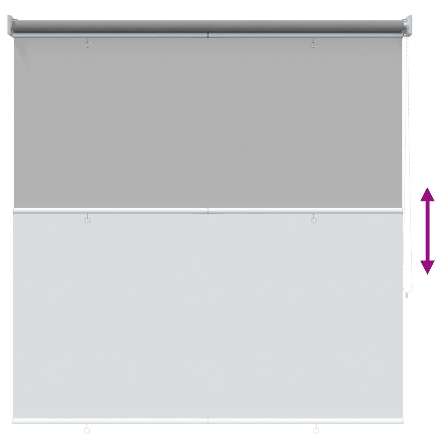 Outdoor Roller Blind UV Protection Light Grey Polyester