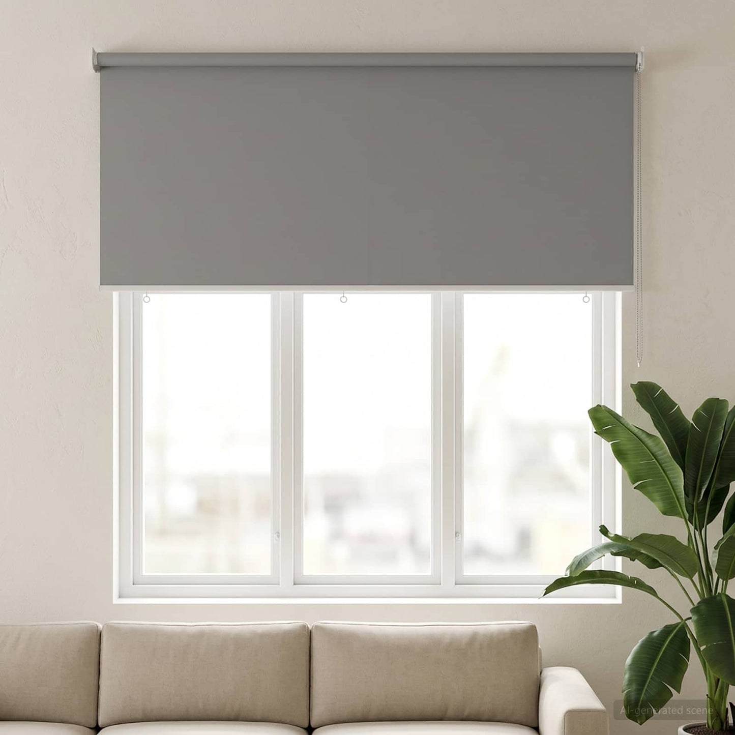 Roller Blind UV Protection Light Grey 180 x 140 cm Polyester