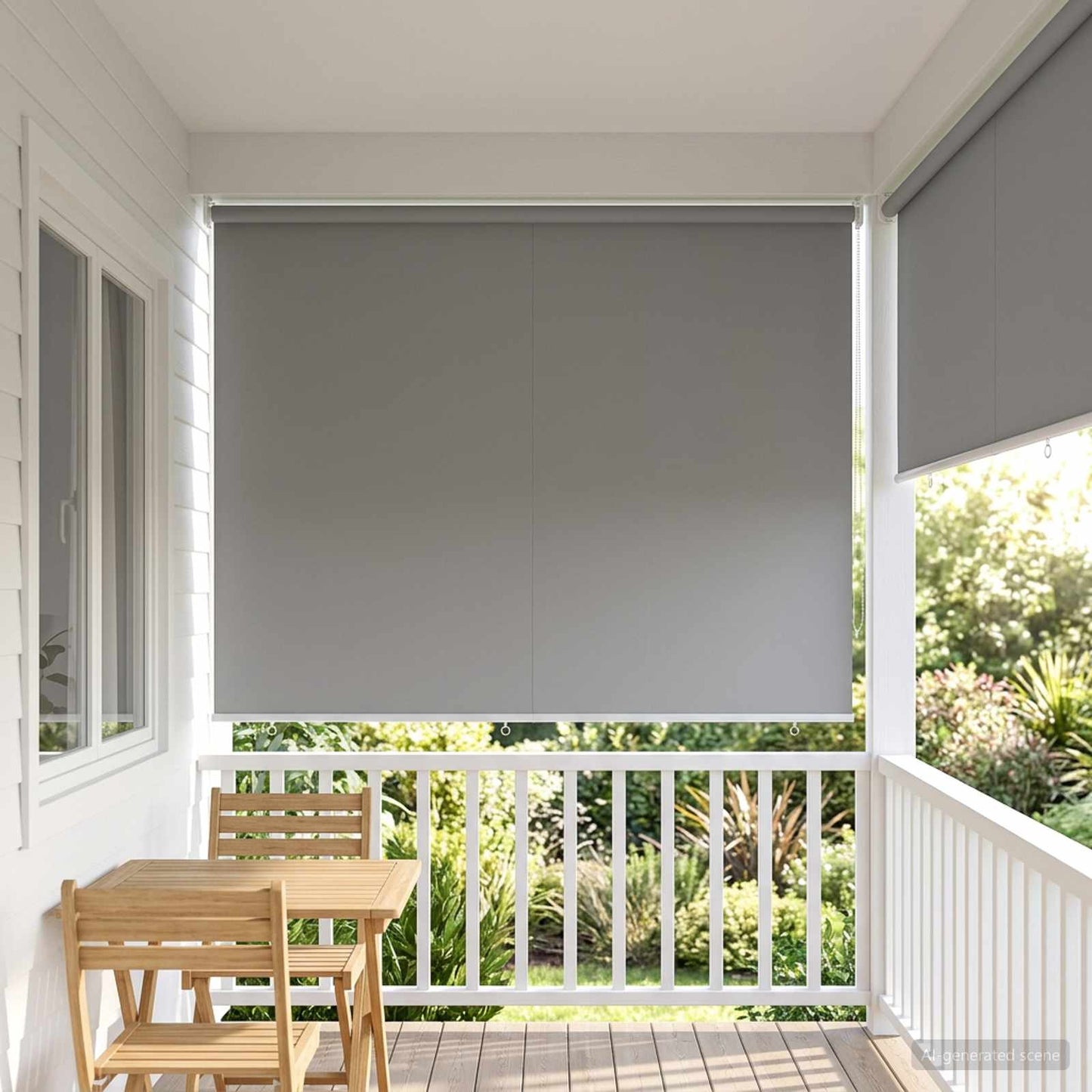 Roller Blind UV Protection Light Grey 200 x 140 cm Polyester