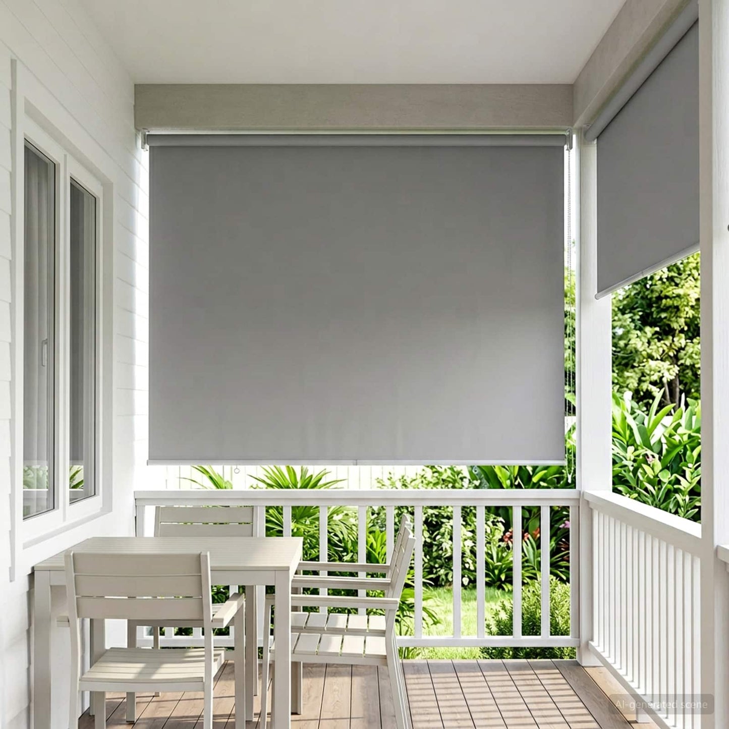 Roller Blind UV Protection Light Grey 100 x 230 cm Polyester