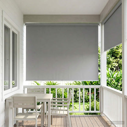 Roller Blind UV Protection Light Grey 100 x 230 cm Polyester