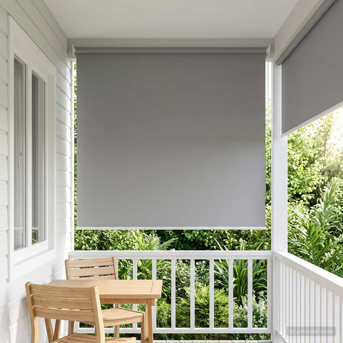 Roller Blind UV Protection Light Grey 160 x 230 cm Polyester