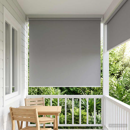 Roller Blind UV Protection Light Grey 180 x 230 cm Polyester