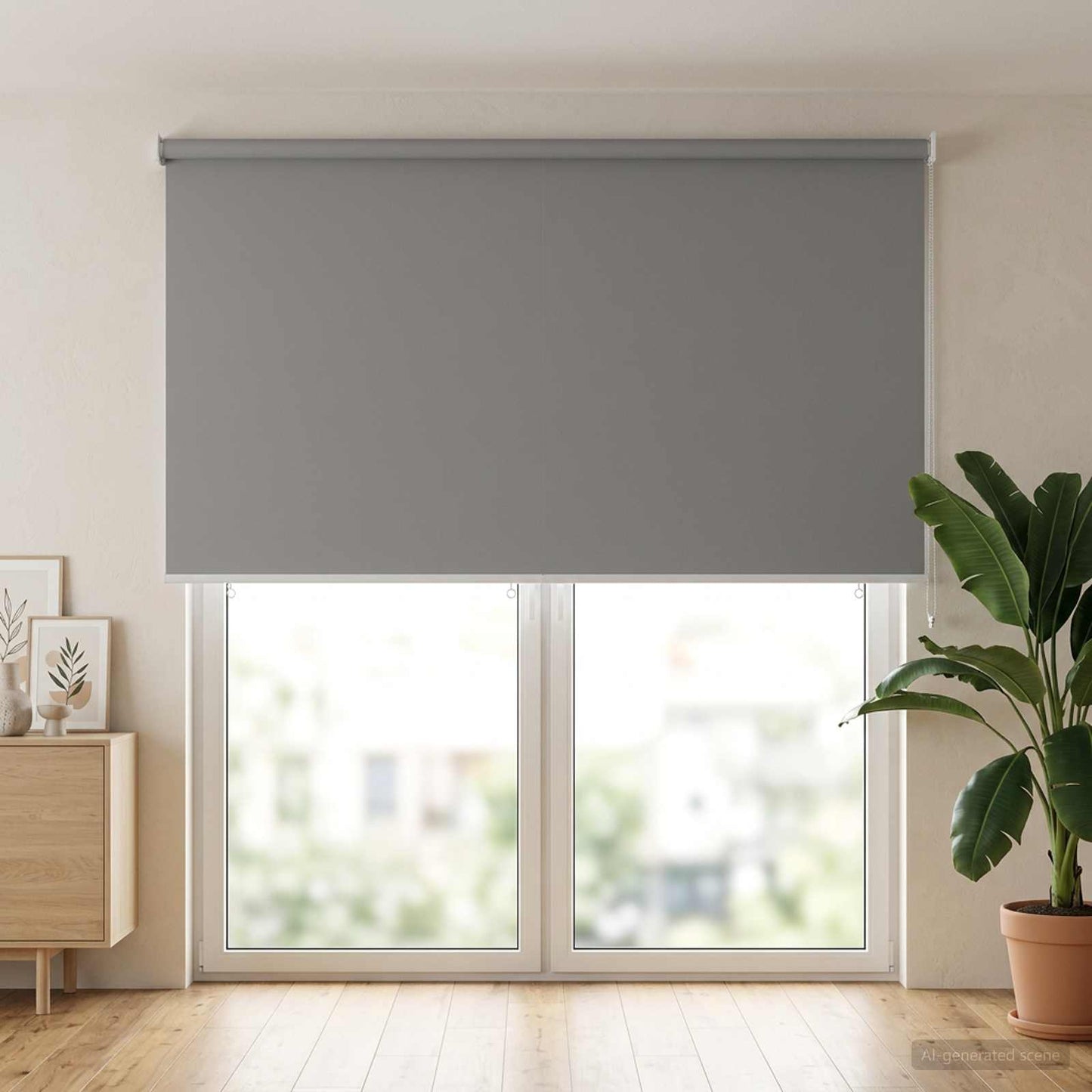 Roller Blind UV Protection Light Grey 180 x 230 cm Polyester
