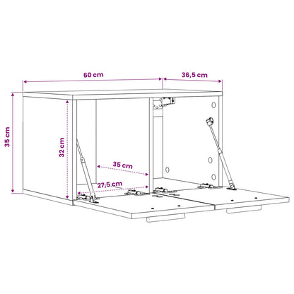 Wall Cabinet Old wood 60 x 36.5 x 35 cm Engineered Wood