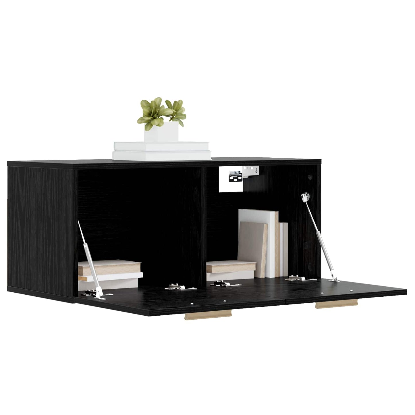 Wall Cabinet Wall-Mounted Black oak 80 x 36.5 x 35 cm