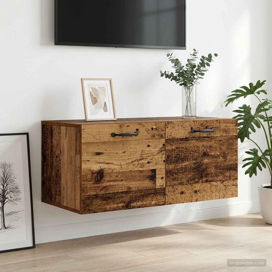 Wall Cabinet Wall-Mounted Old wood 80 x 36.5 x 35 cm