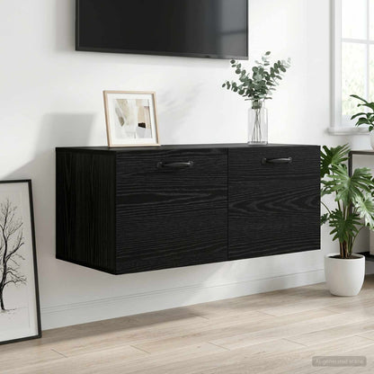Wall Cabinet Wall-Mounted Black oak 80 x 36.5 x 35 cm