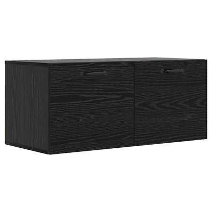Wall Cabinet Wall-Mounted Black oak 80 x 36.5 x 35 cm