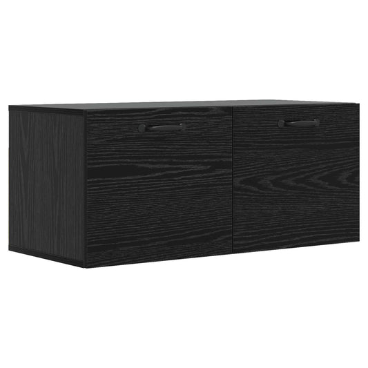 Wall Cabinet Wall-Mounted Black oak 80 x 36.5 x 35 cm