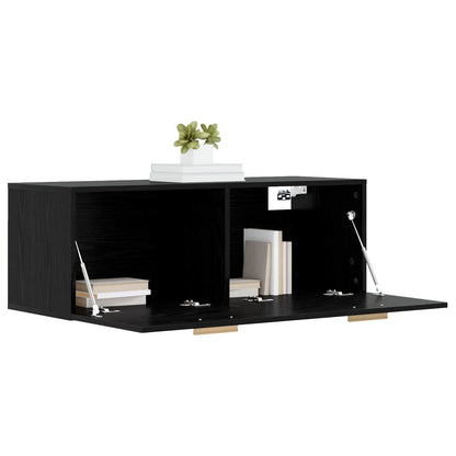 Wall Cabinet Black oak 100 x 36.5 x 35 cm Engineered Wood