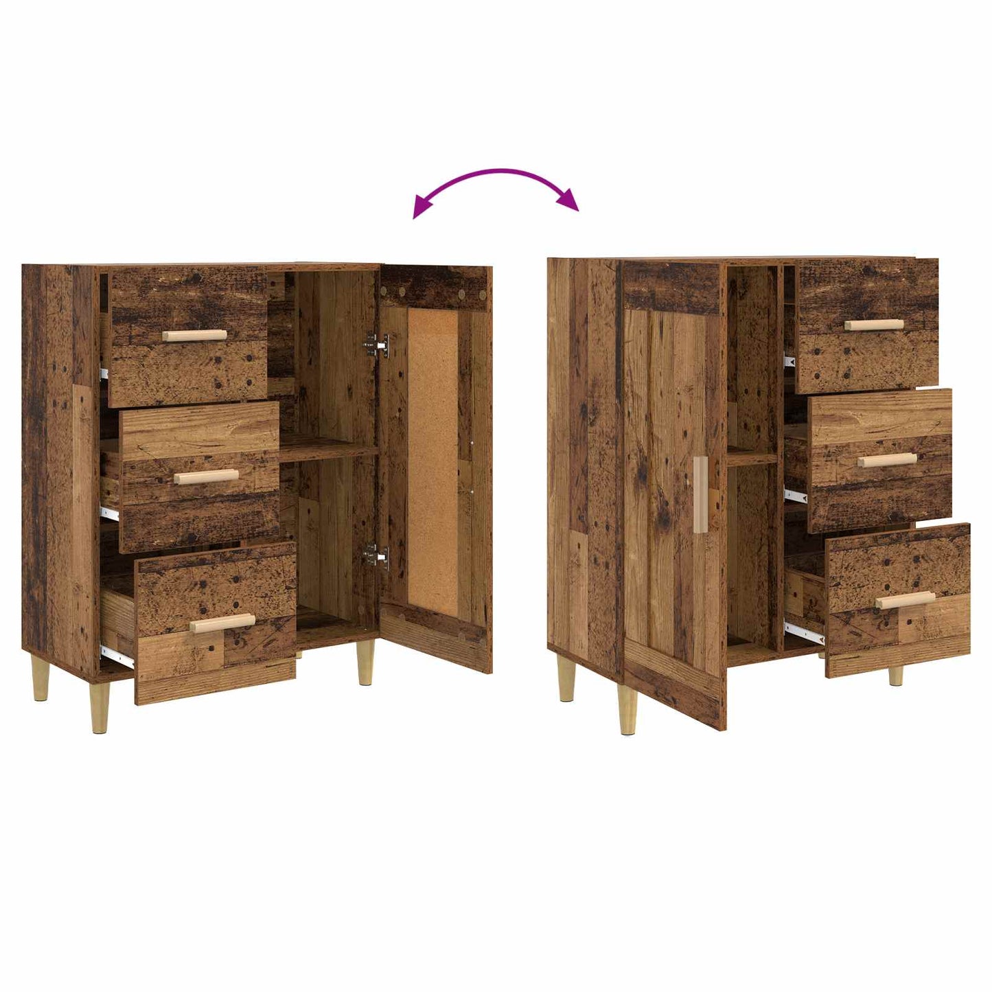 Sideboard Old Wood 69.5 x 34 x 90 cm Engineered Wood