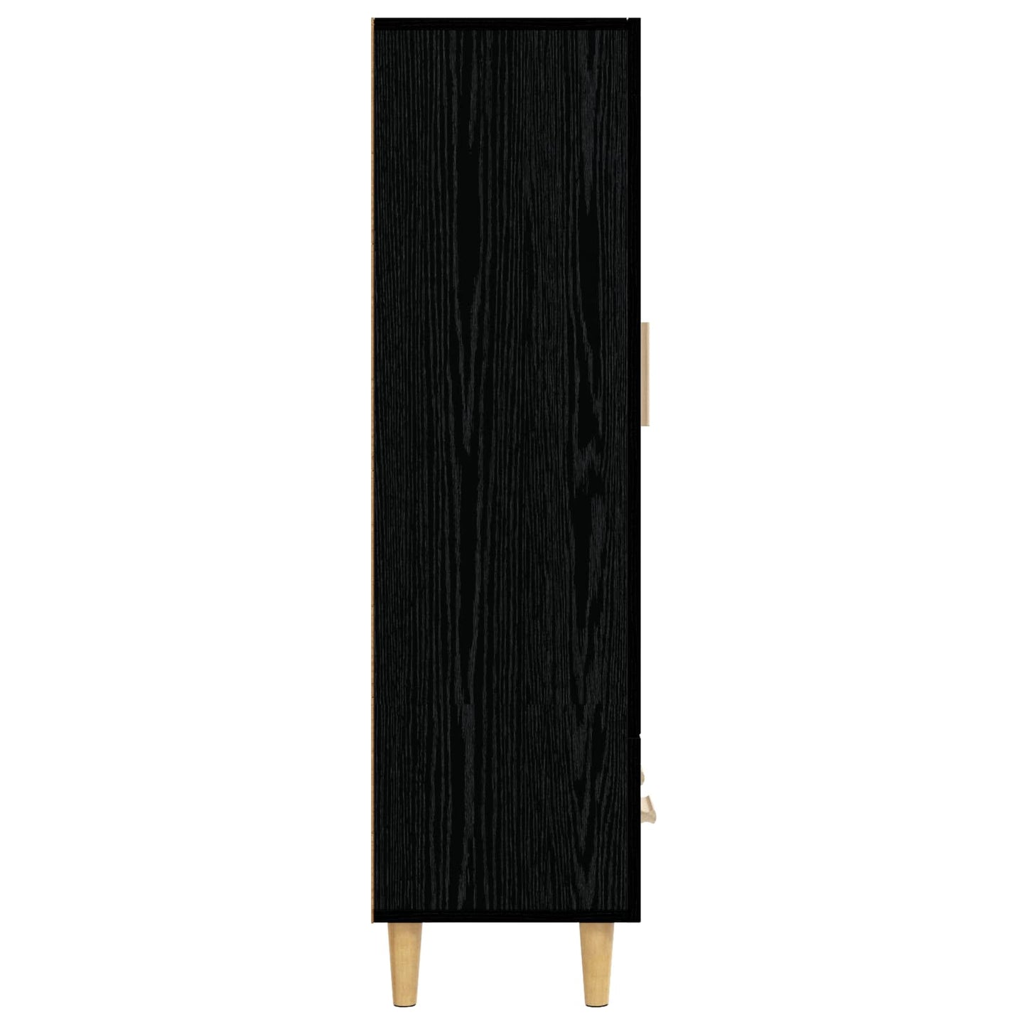 Highboard Black Oak 70 x 31 x 115 cm Engineered Wood