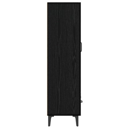 Highboard Black Oak 70 x 31 x 115 cm Engineered Wood