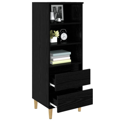 Highboard Black Oak 40 x 36 x 110 cm Engineered Wood