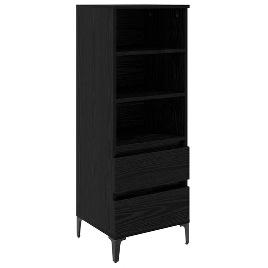 Highboard Black Oak 40 x 36 x 110 cm Engineered Wood