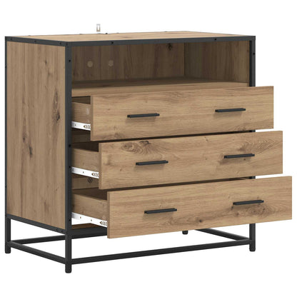 Drawer Cabinet 3-Drawer Artisan oak 70 x 41 x 70 cm