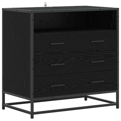 Drawer Cabinet 3-Drawer Black oak 70 x 41 x 70 cm