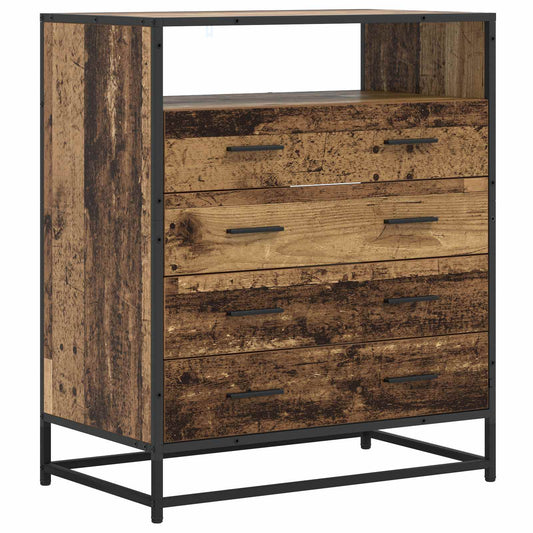 Drawer Cabinet 4-Drawer Old wood 70 x 41 x 83.5 cm