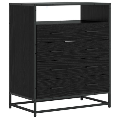 Drawer Cabinet 4-Drawer Black oak 70 x 41 x 83.5 cm