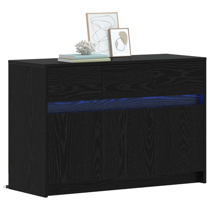 TV Cabinet 91 x 34 x 61 cm Black Oak Engineered Wood