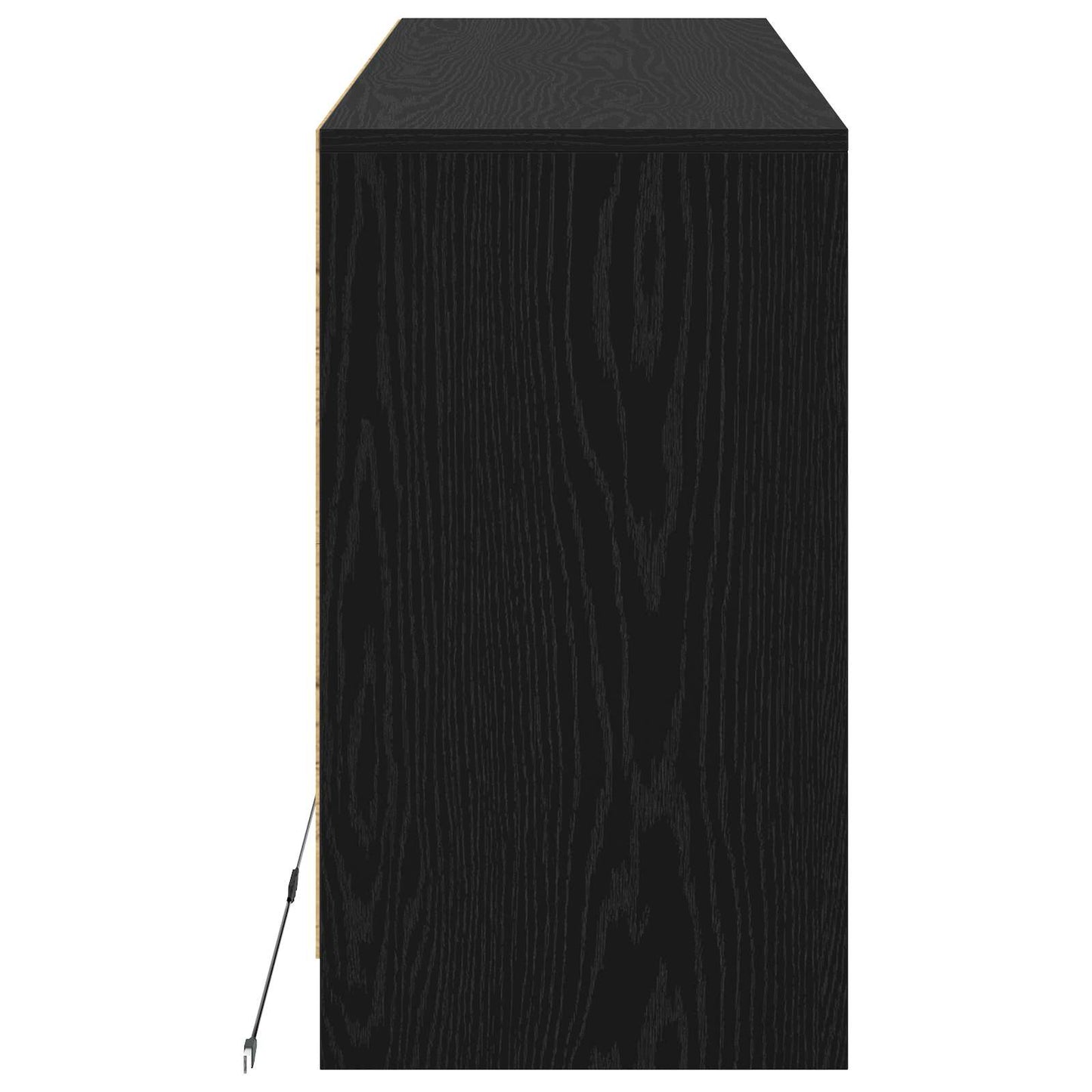 TV Cabinet 91 x 34 x 61 cm Black Oak Engineered Wood