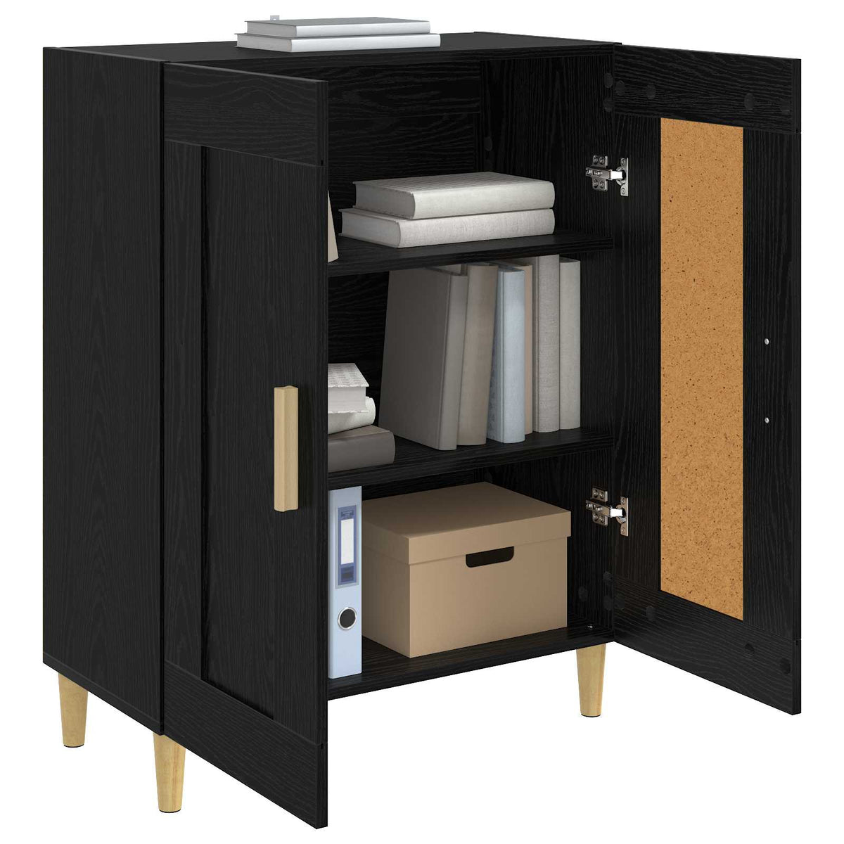 Sideboard Black Oak 69.5 x 34 x 90 cm Engineered Wood