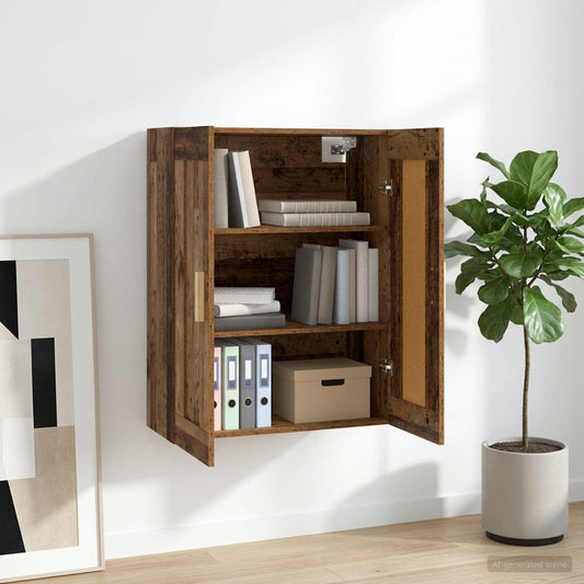 Wall Cabinet Wall-Mounted Old wood 69.5 x 34 x 90 cm