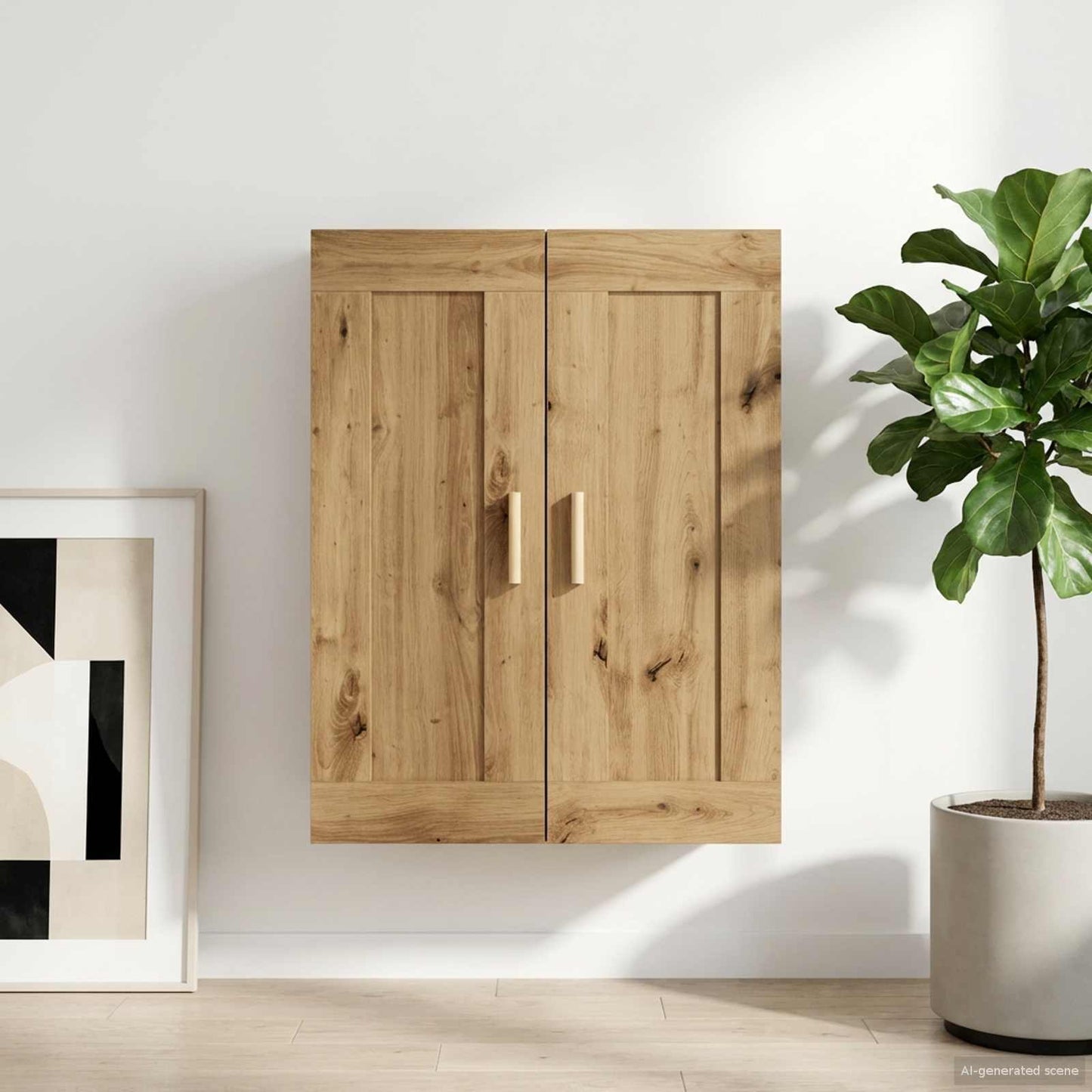 Wall Cabinet Wall-Mounted Artisan oak 69.5 x 34 x 90 cm