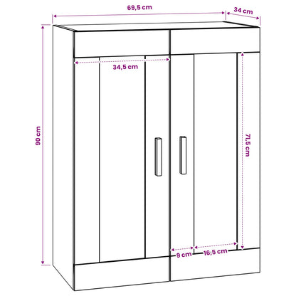 Wall Cabinet Wall-Mounted Artisan oak 69.5 x 34 x 90 cm