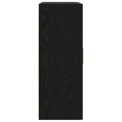 Wall Cabinet Wall-Mounted Black oak 69.5 x 34 x 90 cm