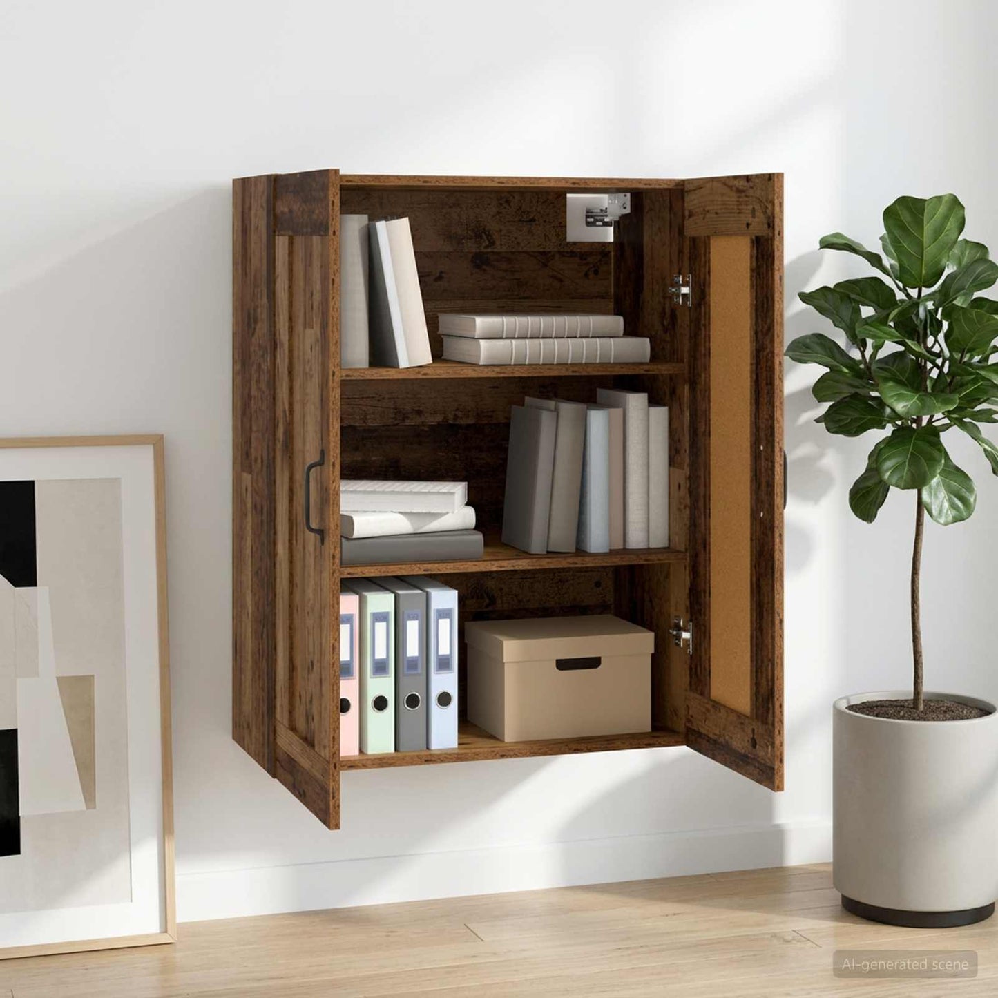 Wall Cabinet Old Wood 69.5 x 34 x 90 cm Engineered Wood