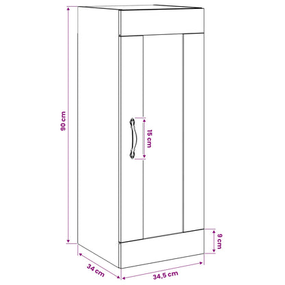 Wall Cabinet Old Wood 34.5 x 34 x 90 cm Engineered Wood