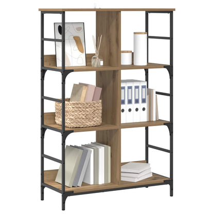Bookshelf 4-Tier 78.5 x 33 x 117.5 cm metal PB Artisan oak