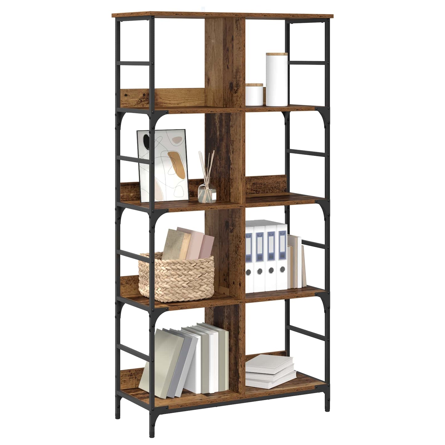 Bookshelf Old wood 78.5 x 33 x 153 cm metal PB