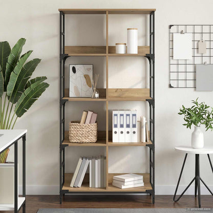 Bookshelf Artisan oak 78.5 x 33 x 153 cm metal PB
