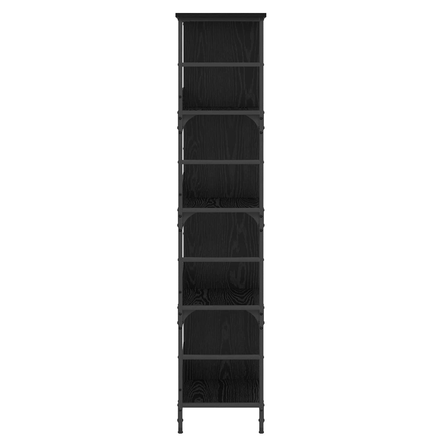 Bookshelf 4-Tier 78.5 x 33 x 153 cm metal PB Black oak