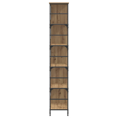 Bookshelf 4-Tier 78.5 x 33 x 188.5 cm metal PB Artisan oak