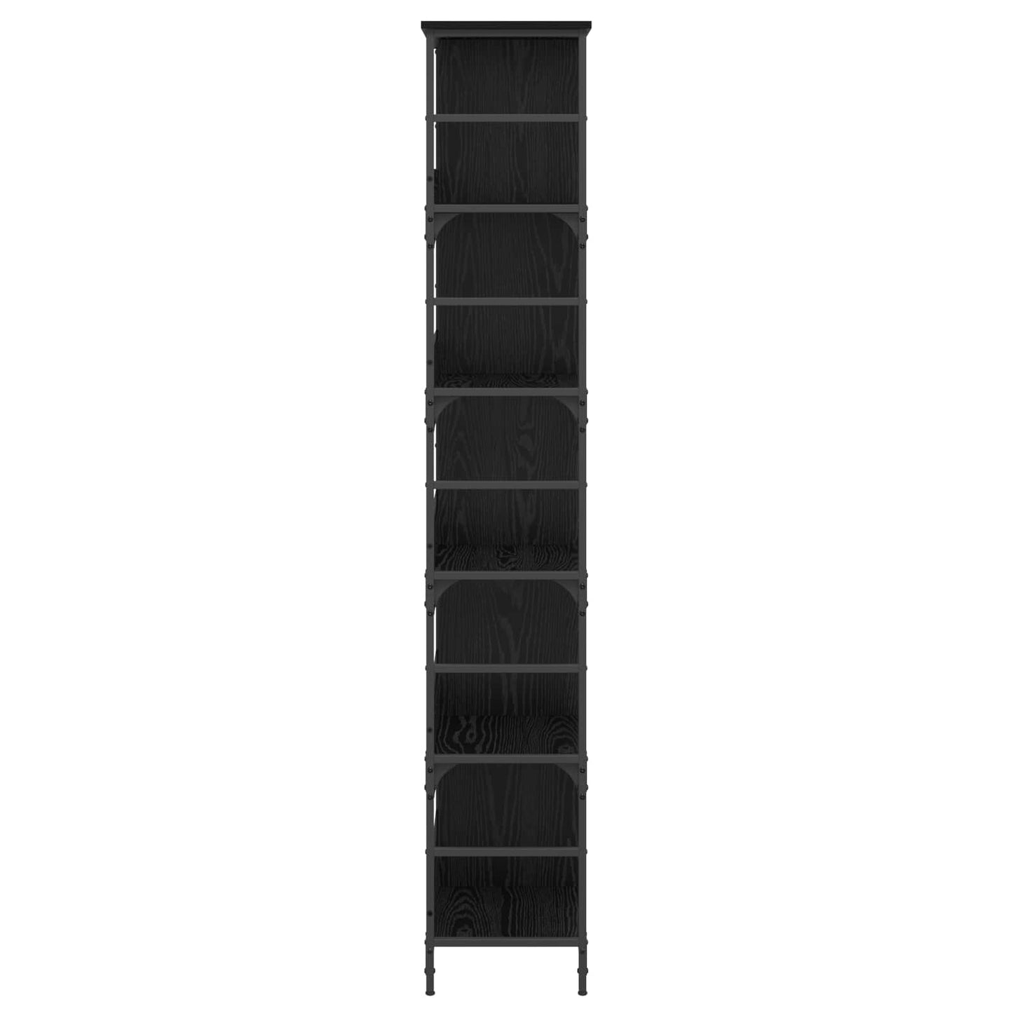 Bookshelf Black oak 78.5 x 33 x 188.5 cm metal PB