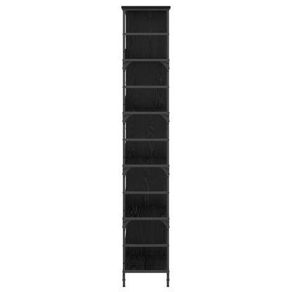 Bookshelf 4-Tier 78.5 x 33 x 188.5 cm metal PB Black oak