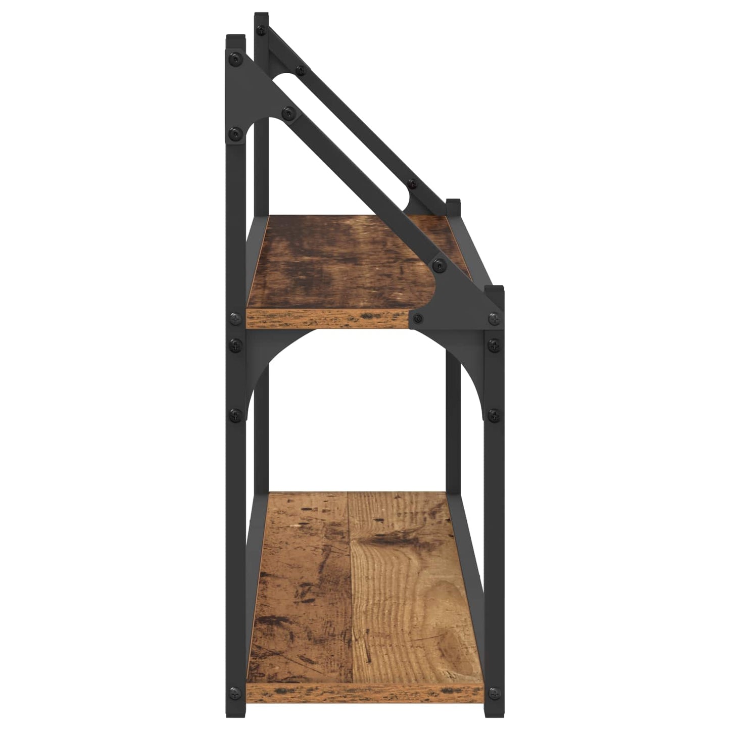 Wall Shelf Wall-Mounted Old wood 80 x 21 x 51 cm metal PB