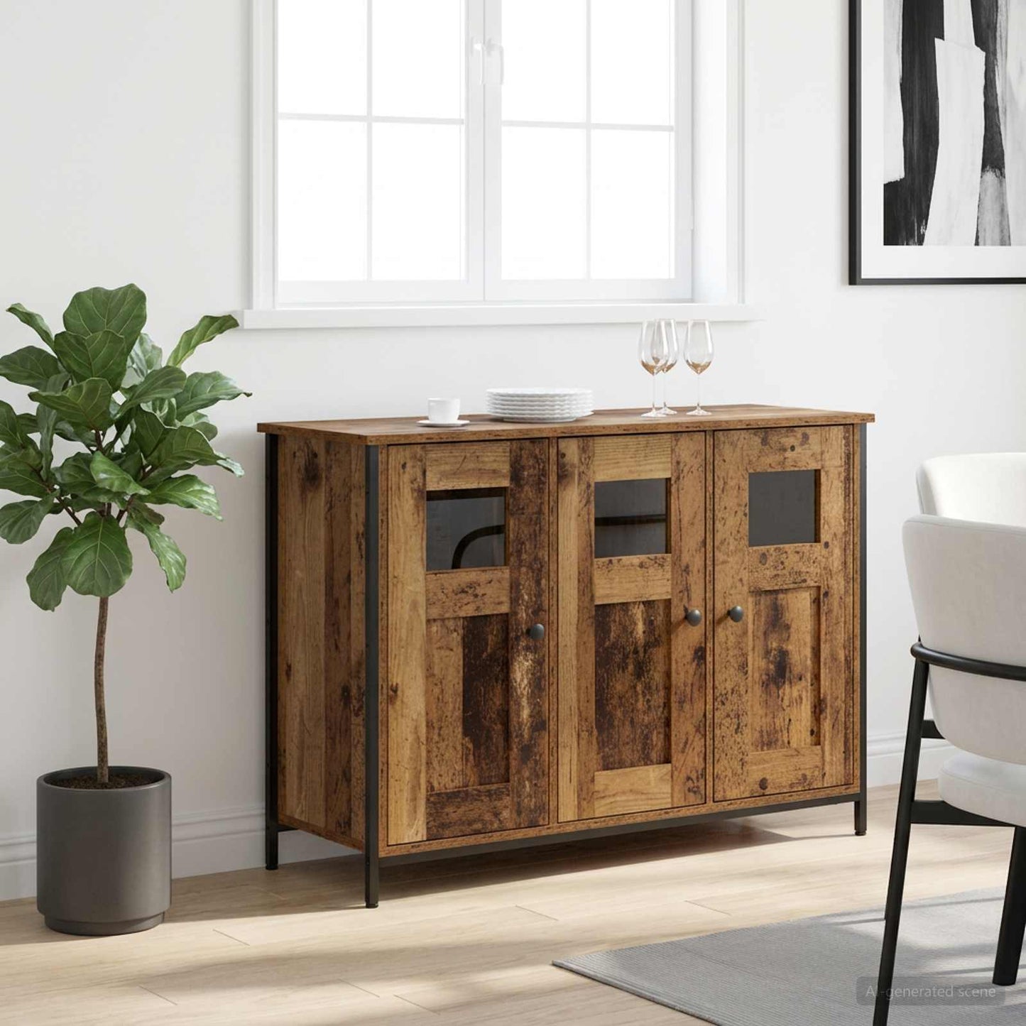 Sideboard Old Wood 100 x 35 x 70 cm Engineered Wood