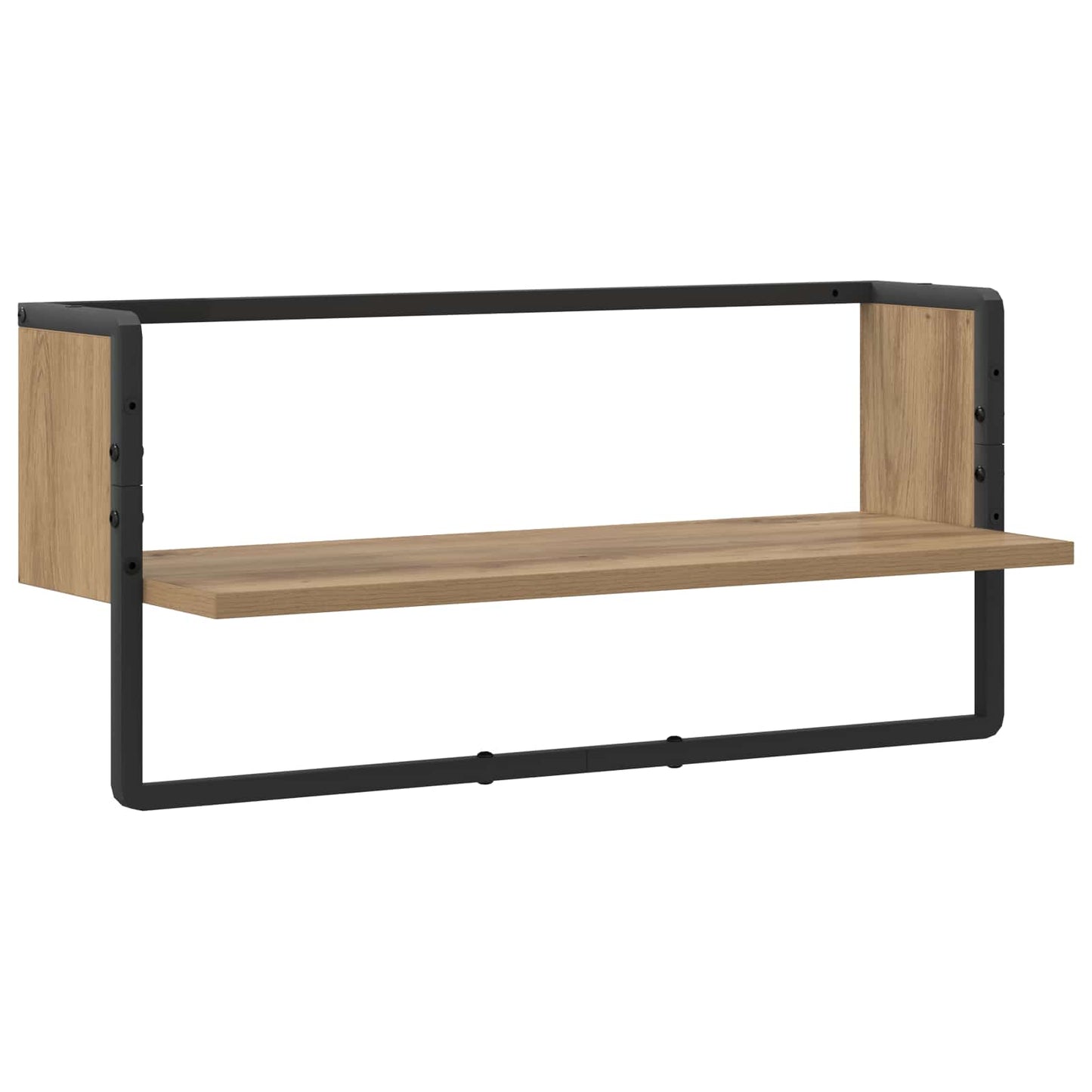Wall Shelf Wall-Mounted Artisan oak 65 x 25 x 30 cm metal PB