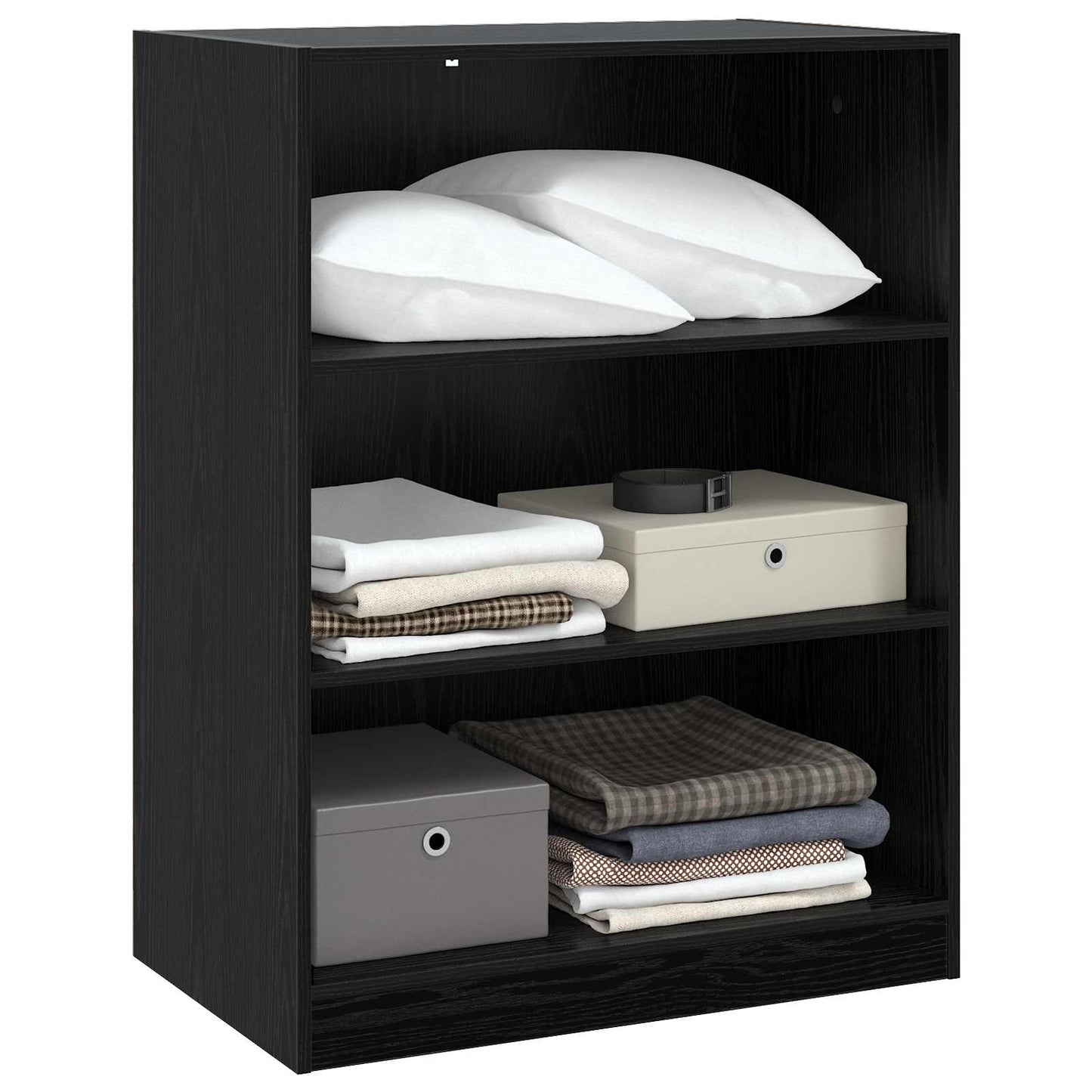 Wardrobe with Shelf with Storage Black oak 77 x 48 x 102 cm PB