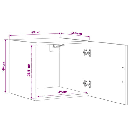 Wall Cabinet Old Wood 45 x 42.5 x 40 cm Engineered Wood