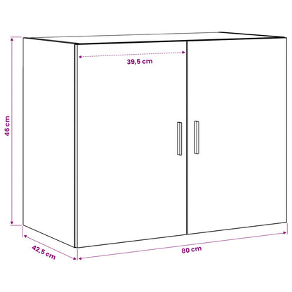 Wall Cabinet Artisan Oak 80 x 42.5 x 64 cm Engineered Wood