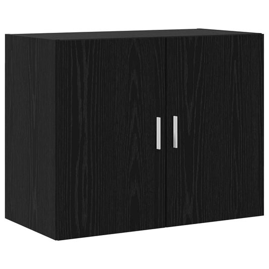 Wall Cabinet Black Oak 80 x 42.5 x 64 cm Engineered Wood