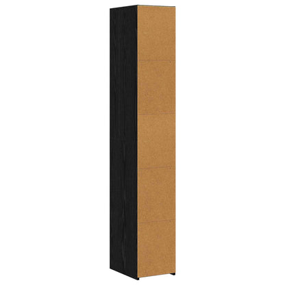 Highboard Black Oak 30 x 41 x 185 cm Engineered Wood